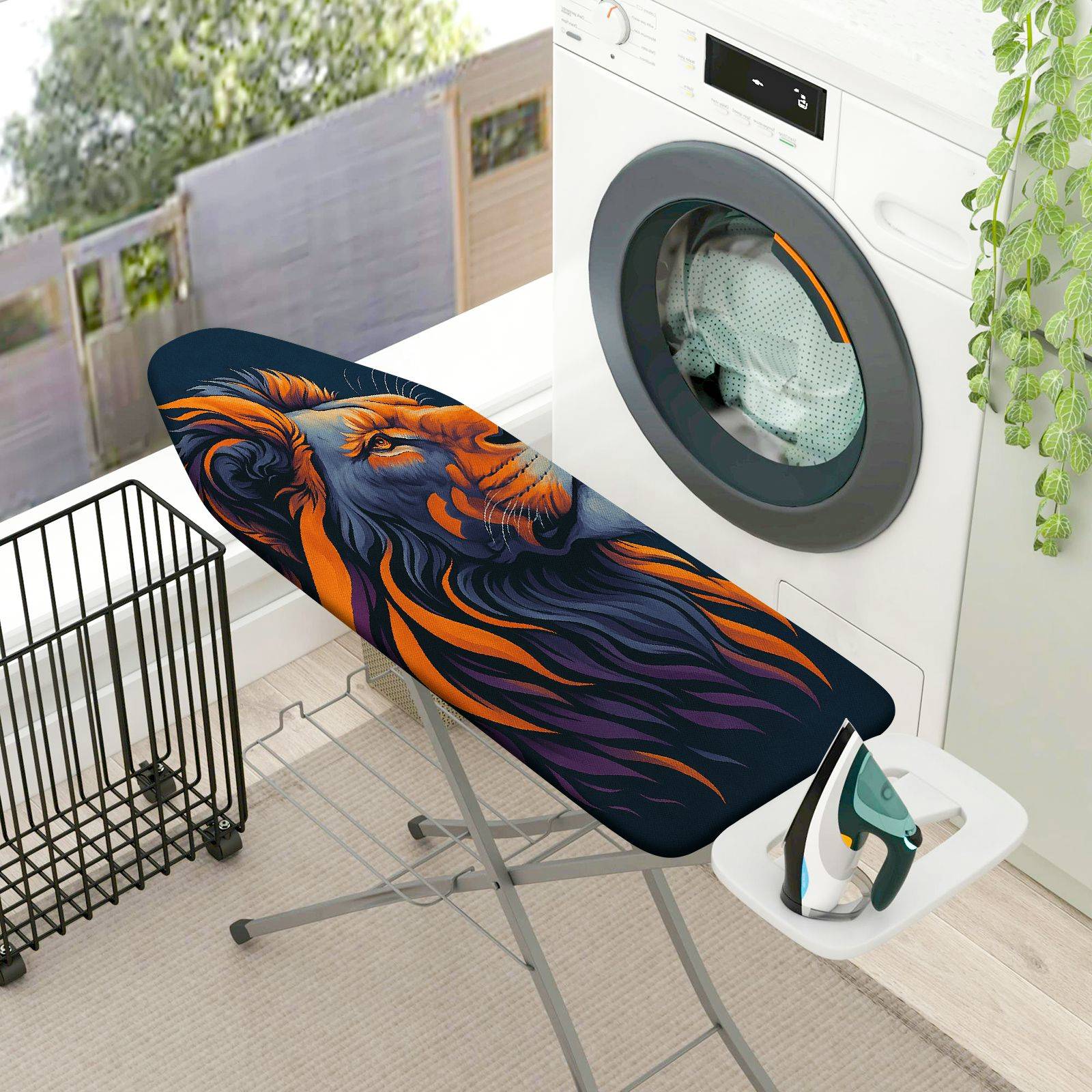 1-Piece Lion Animal Art  Ironing Board Cover, Universal Size, Without Board