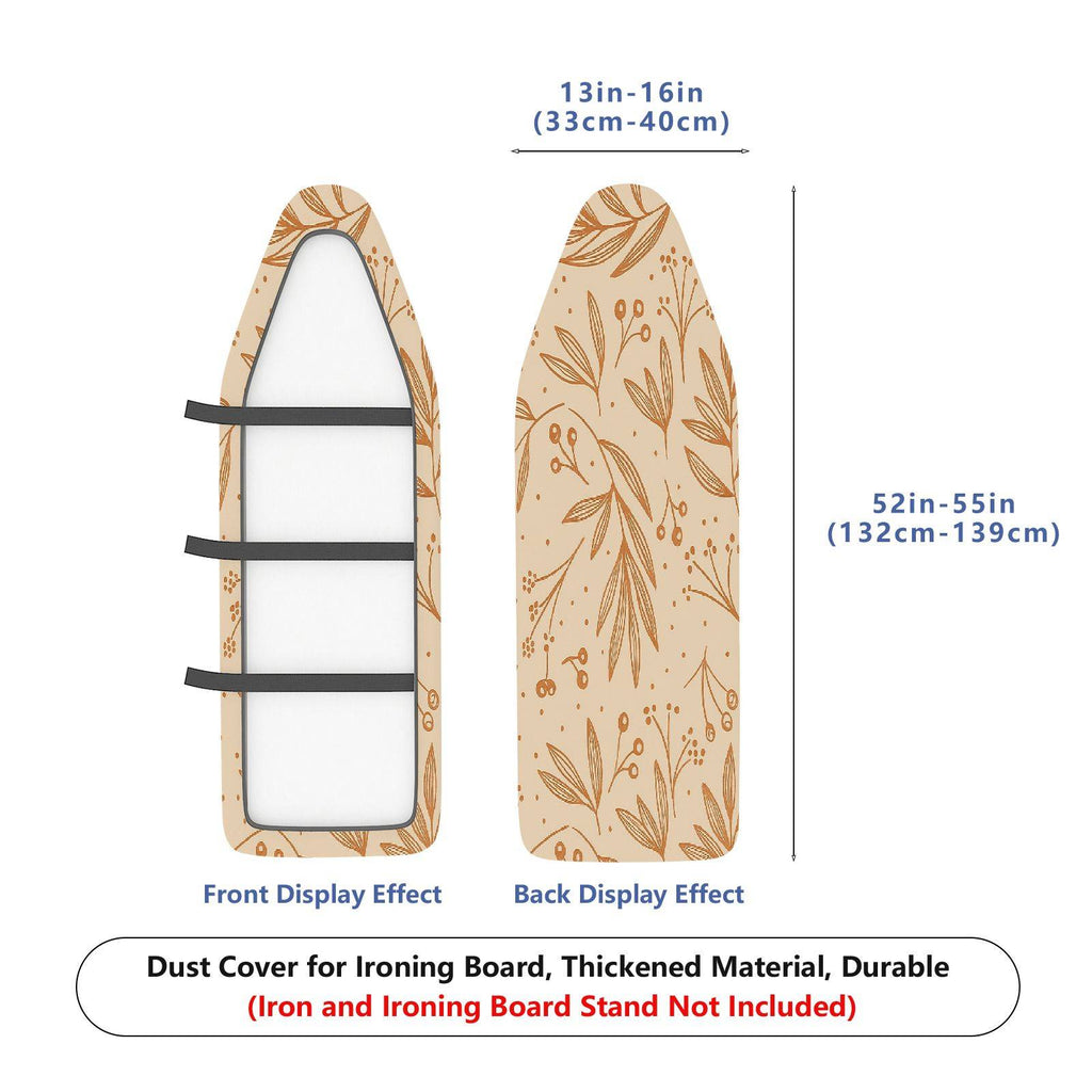 1-Piece Floral Vintage Beige  Ironing Board Cover, Universal Size, Without Board