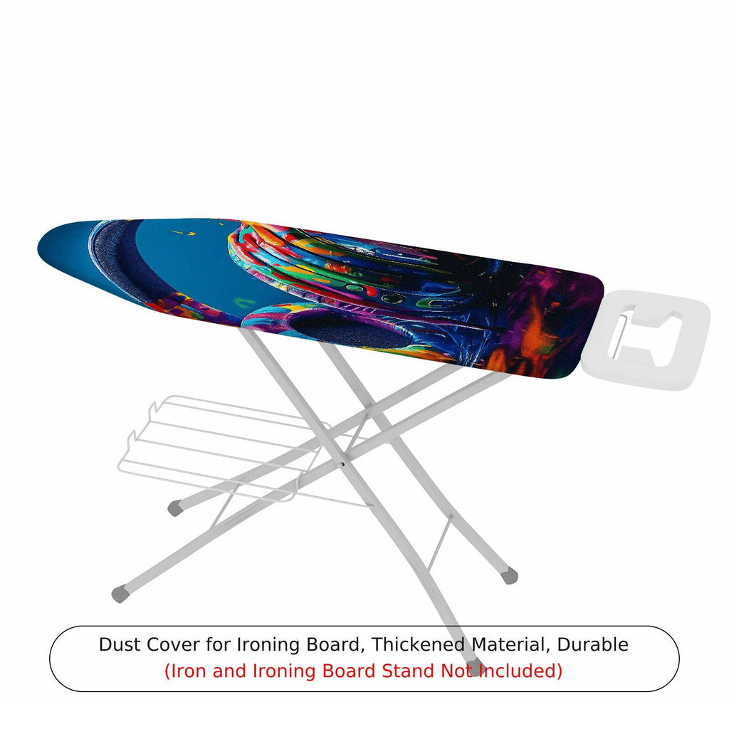 1-Piece Colorful Swirls Abstract Artistic  Ironing Board Cover, Universal Size, Without Board
