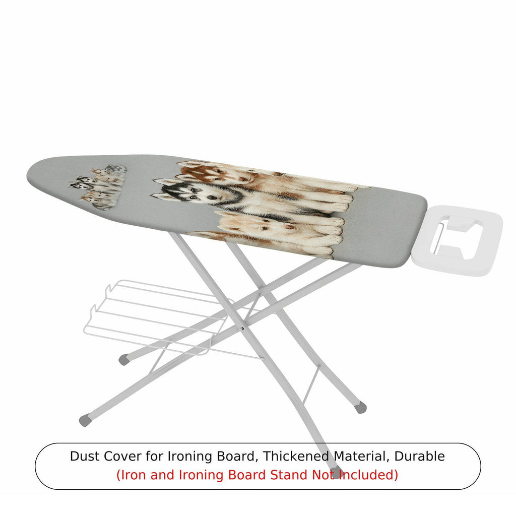 1-Piece Dog Pattern Cute Animal Grey  Ironing Board Cover, Universal Size, Without Board