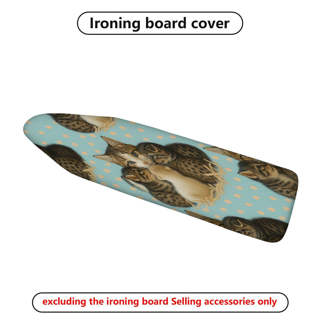1-Piece Cat Animal Pattern Blue  Ironing Board Cover, Universal Size, Without Board