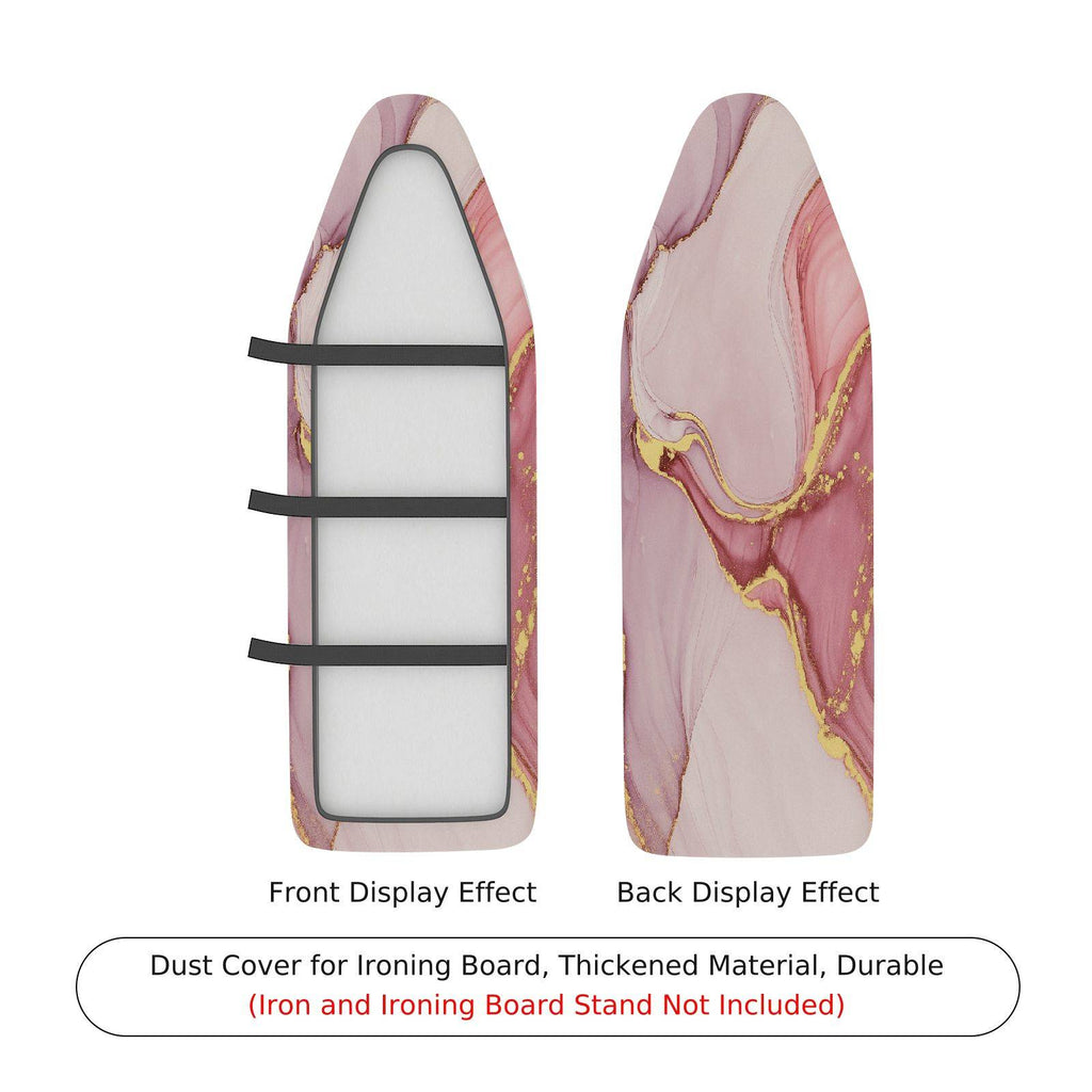1-Piece Pink Gold Watercolor Marble  Ironing Board Cover, Universal Size, Without Board