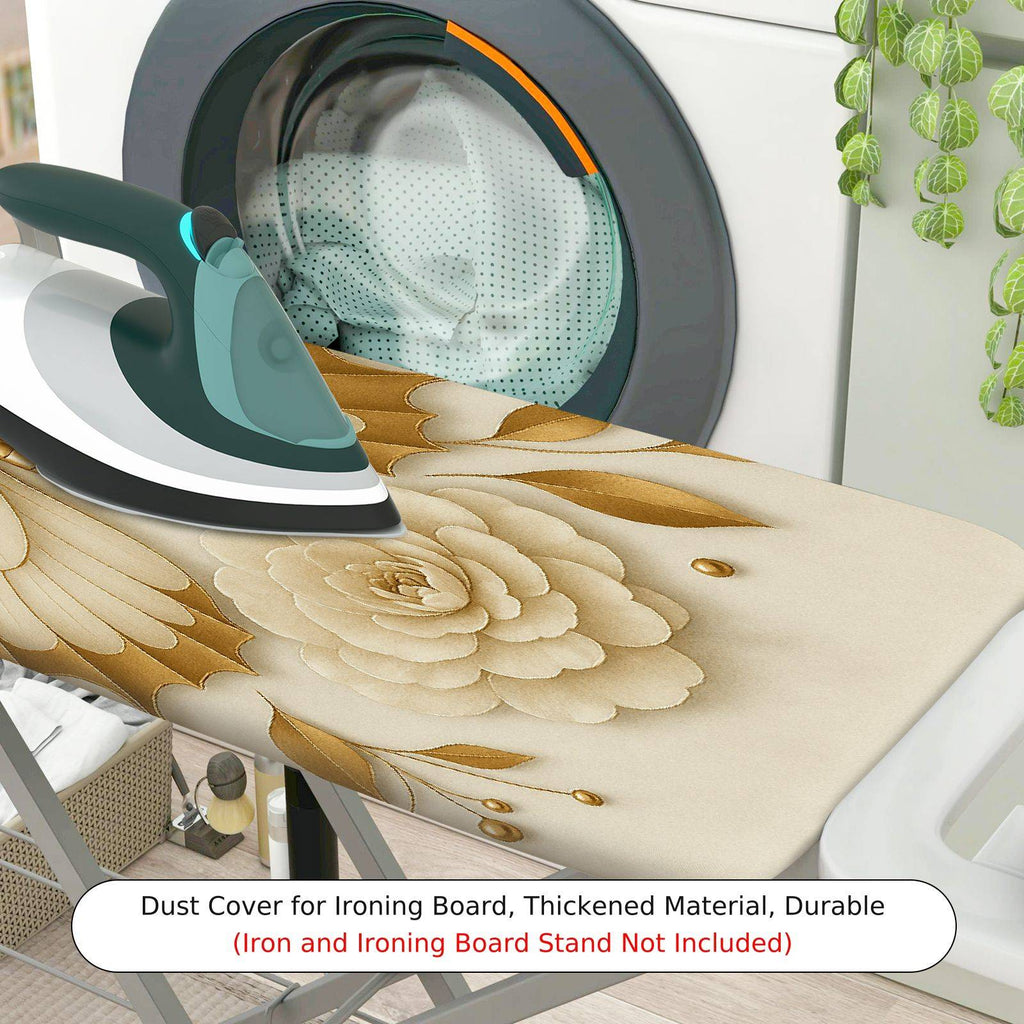 1-Piece Butterfly Floral Beige  Ironing Board Cover, Universal Size, Without Board