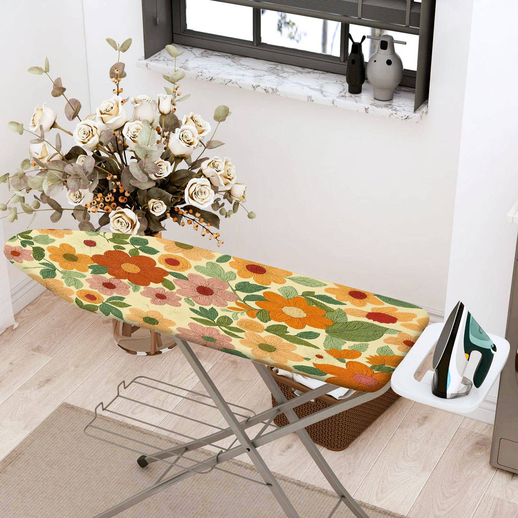 1-Piece Floral Pattern Vintage Retro  Ironing Board Cover, Universal Size, Without Board
