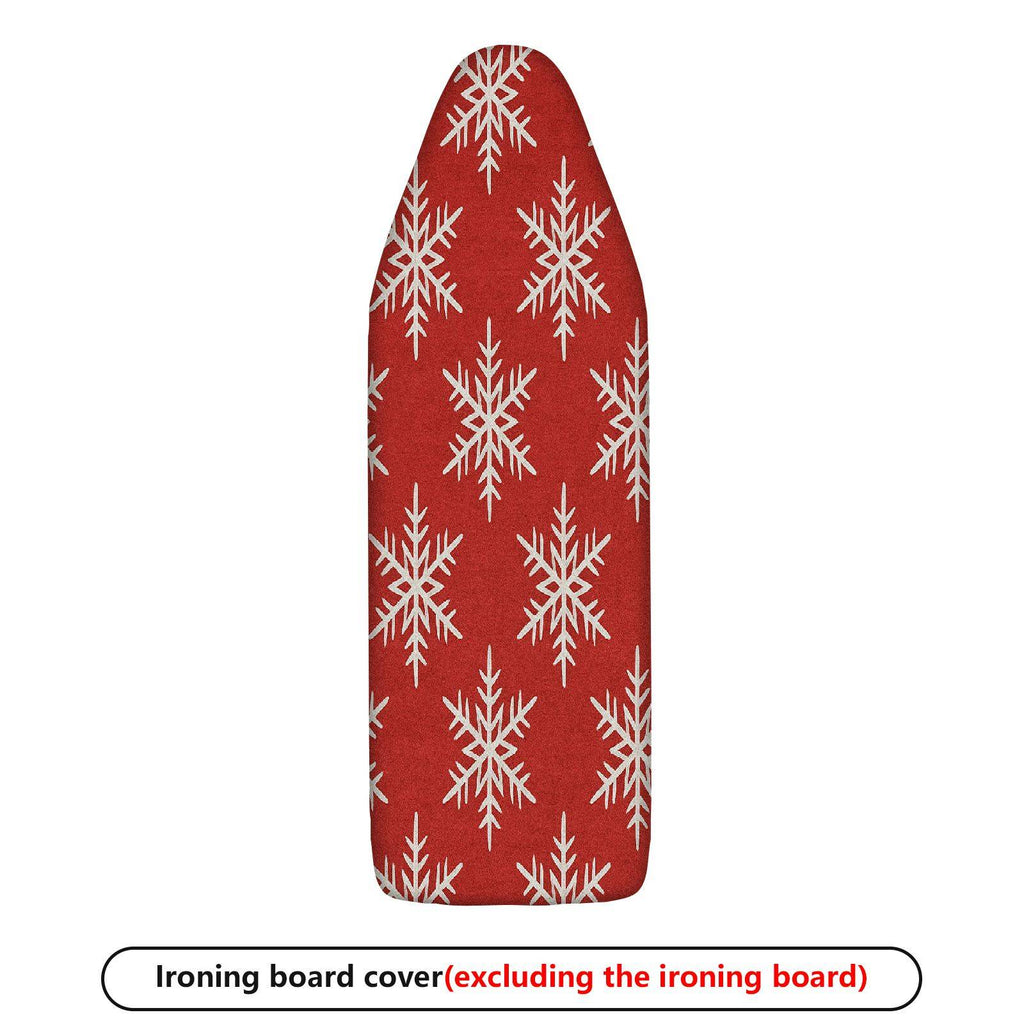 1-Piece Snowflake Red White Christmas  Ironing Board Cover, Universal Size, Without Board