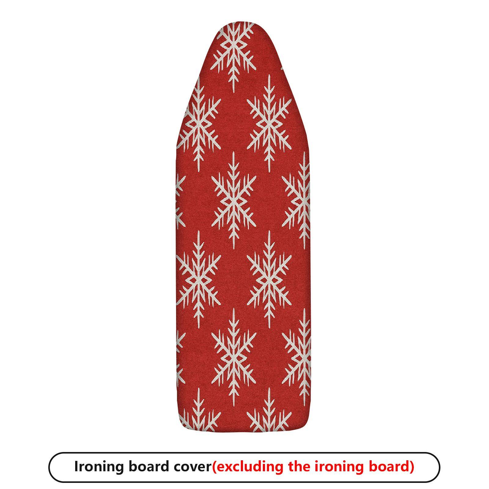 1-Piece Snowflake Red White Christmas  Ironing Board Cover, Universal Size, Without Board