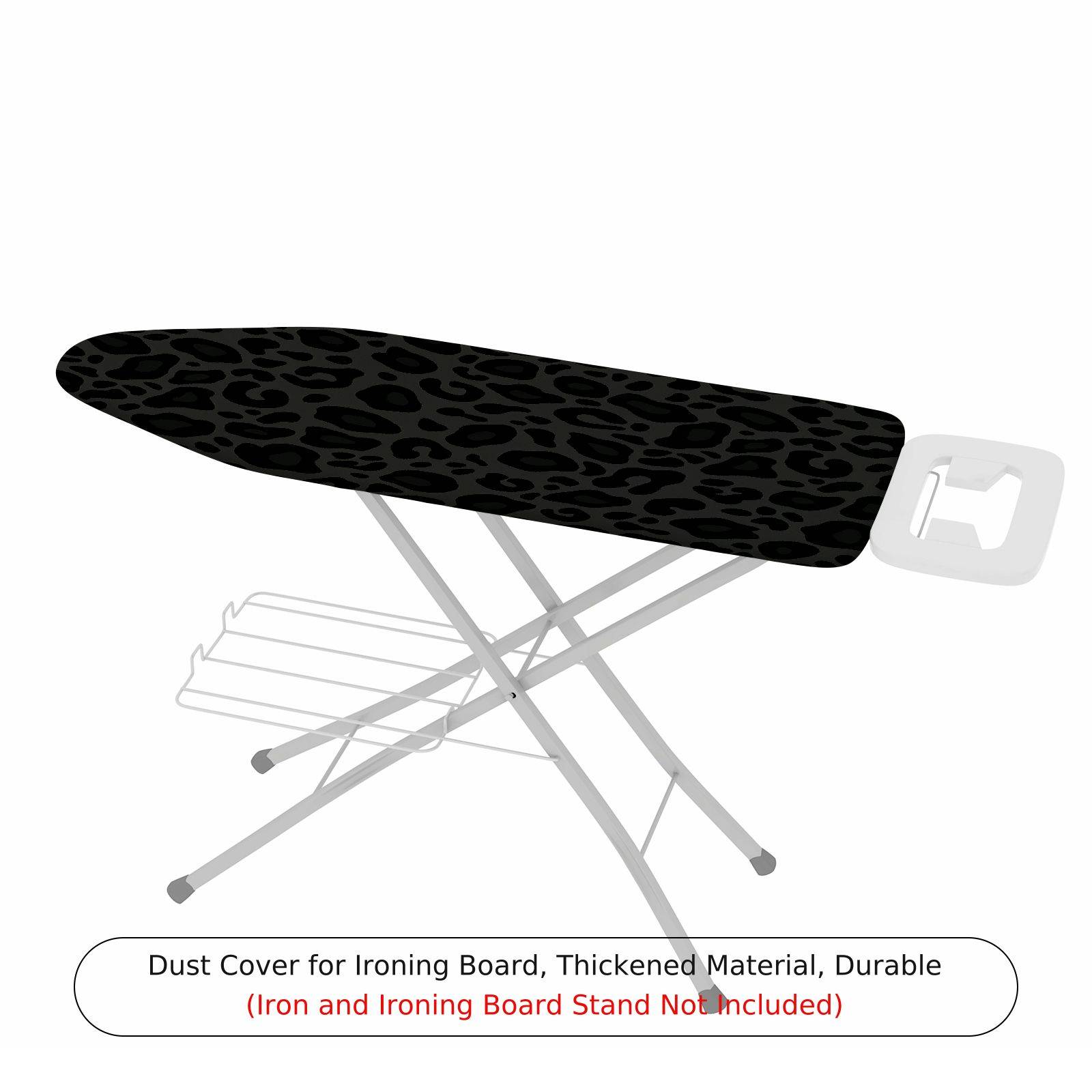 1-Piece Leopard Print Black Pattern Animal  Ironing Board Cover, Universal Size, Without Board