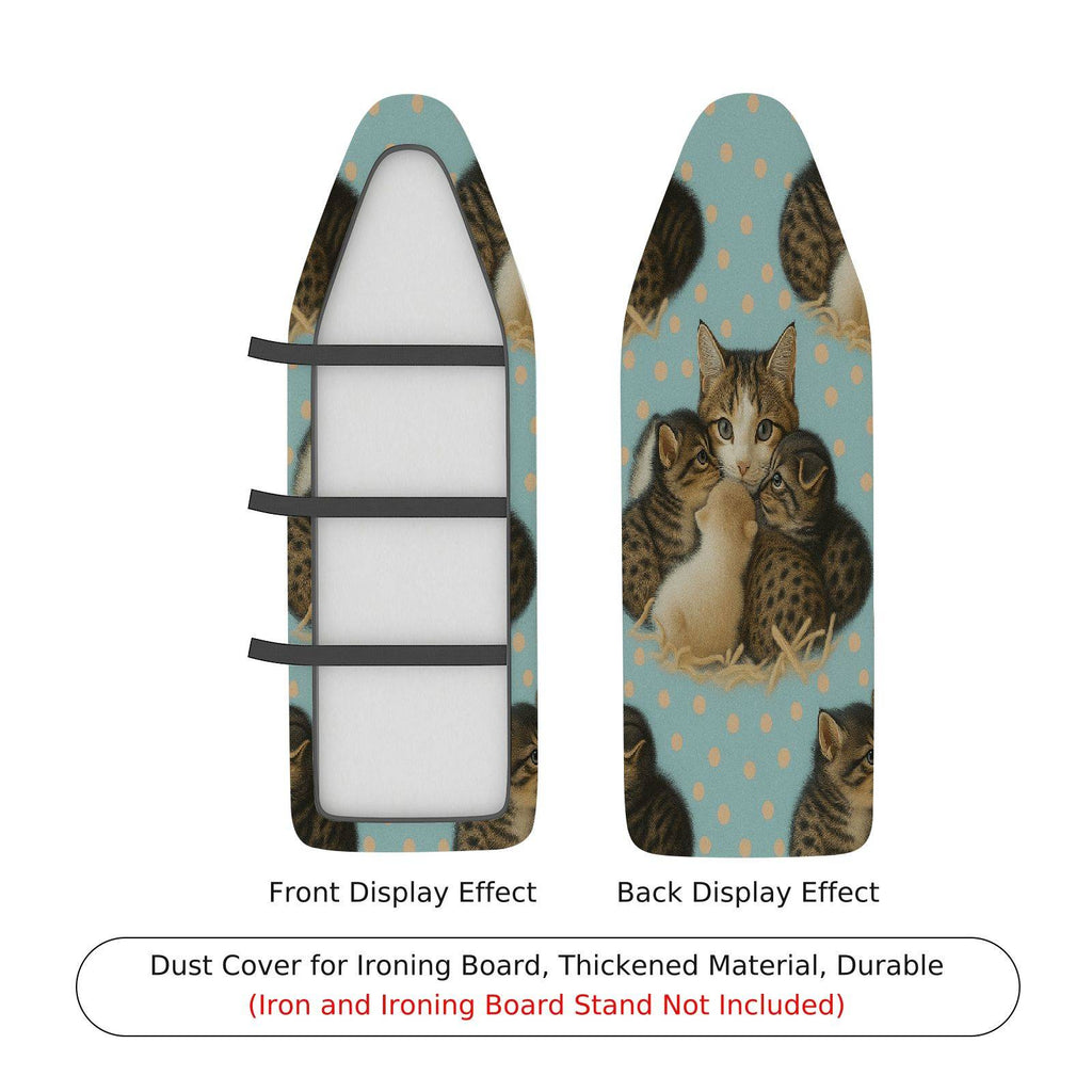 1-Piece Cat Animal Pattern Blue  Ironing Board Cover, Universal Size, Without Board