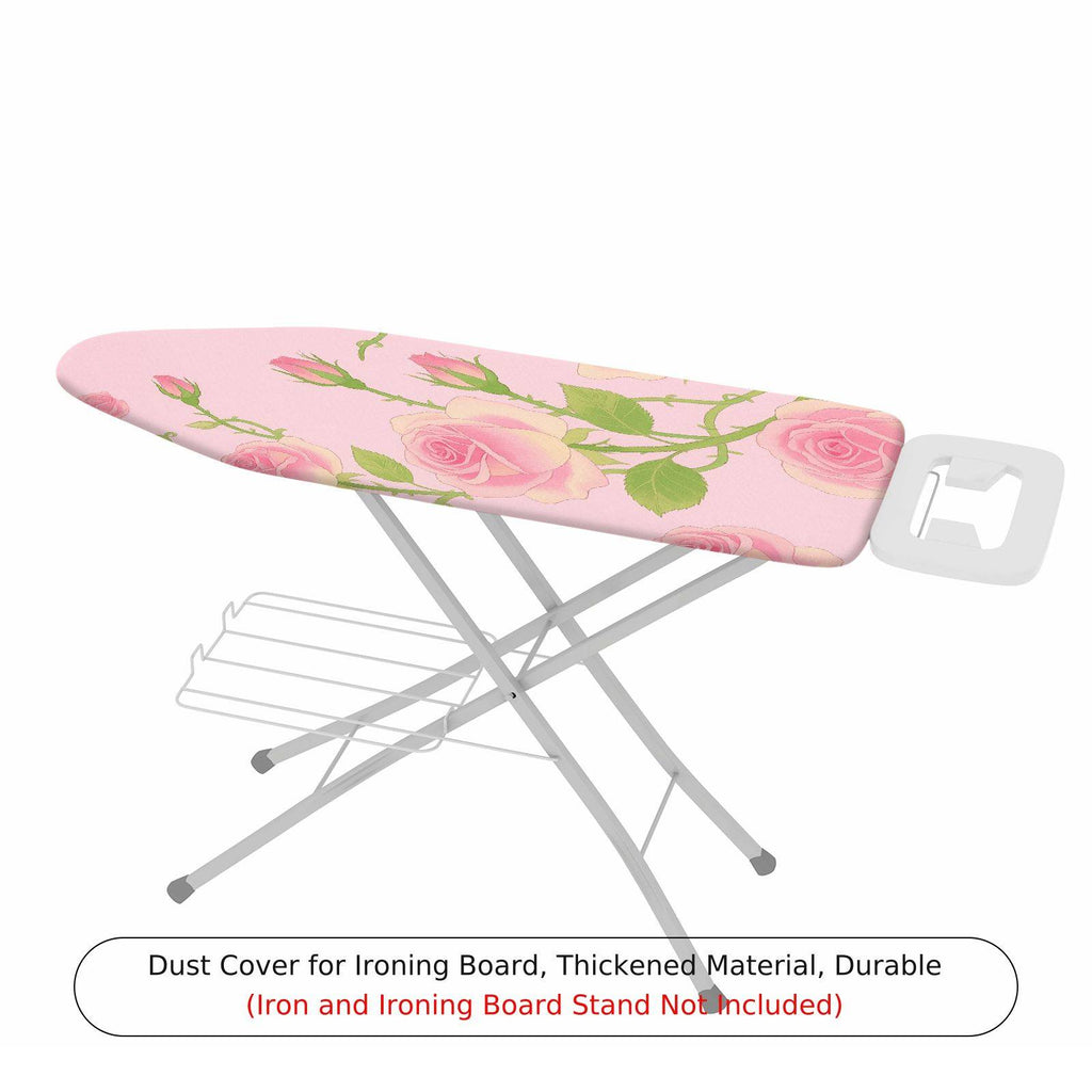 1-Piece Floral Pink Rose  Ironing Board Cover, Universal Size, Without Board
