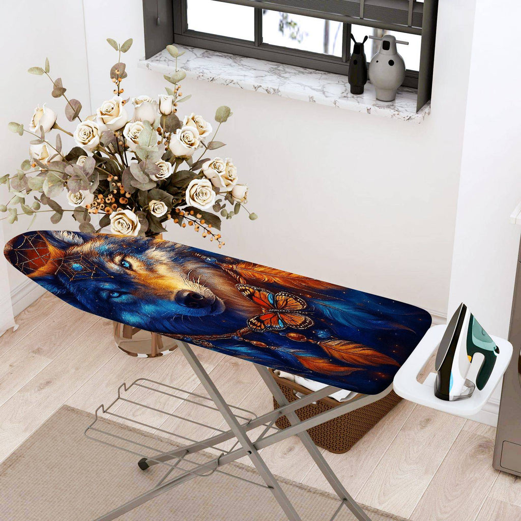 1-Piece Wolf Dreamcatcher Butterfly  Ironing Board Cover, Universal Size, Without Board