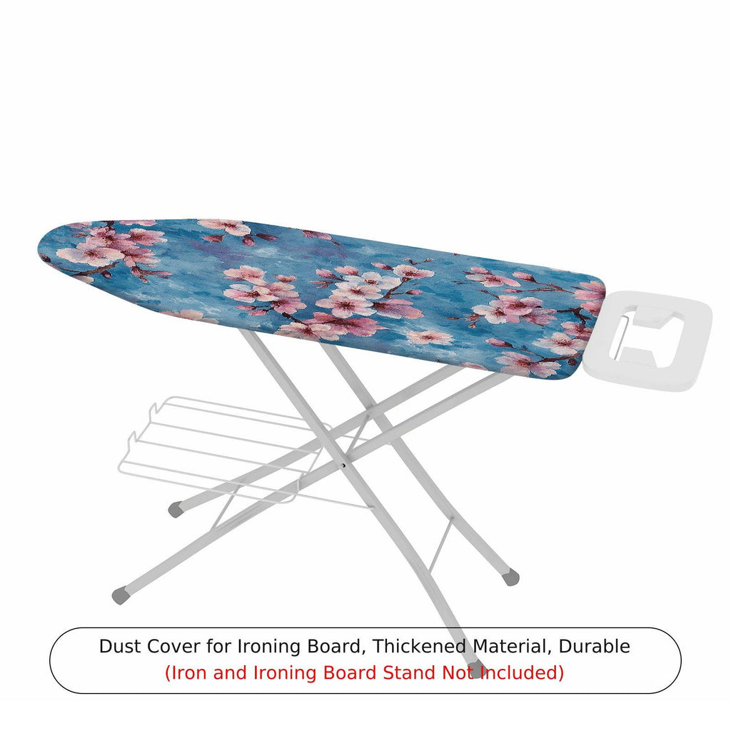 1-Piece Floral Blue Pink Blossom  Ironing Board Cover, Universal Size, Without Board