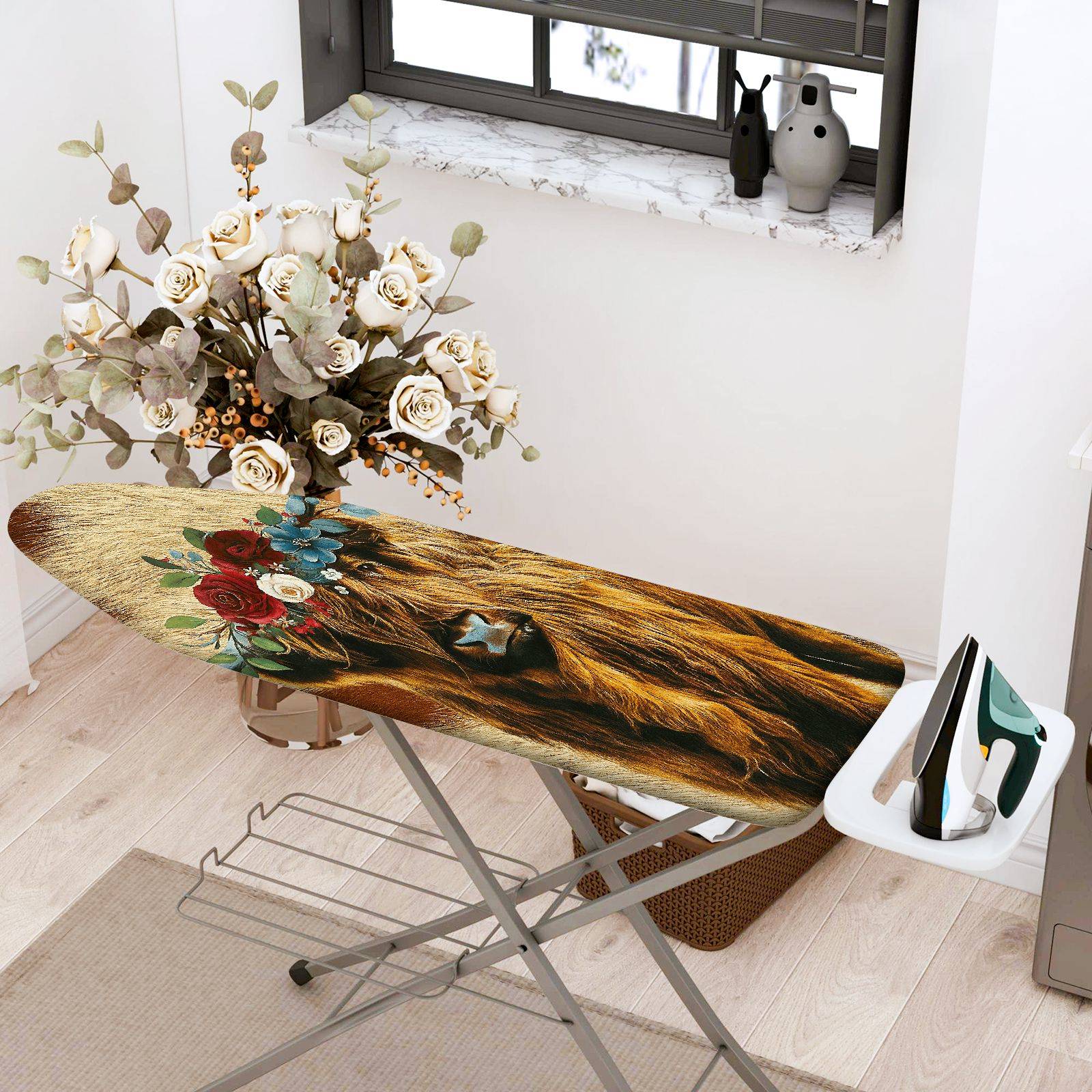 1-Piece Floral Animal Rustic  Ironing Board Cover, Universal Size, Without Board
