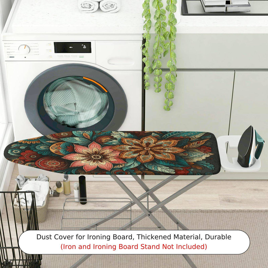 1-Piece Floral Abstract Vintage  Ironing Board Cover, Universal Size, Without Board