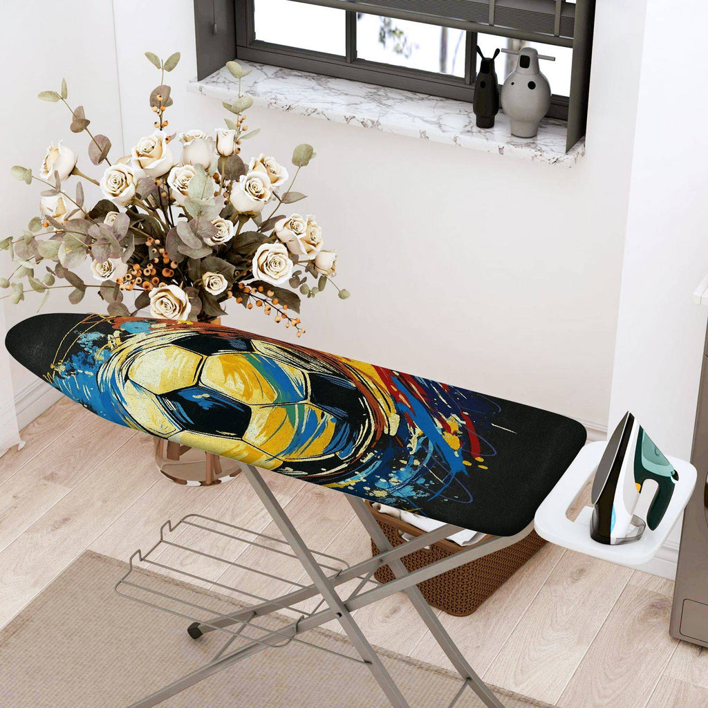 1-Piece Soccer Splash Abstract  Ironing Board Cover, Universal Size, Without Board