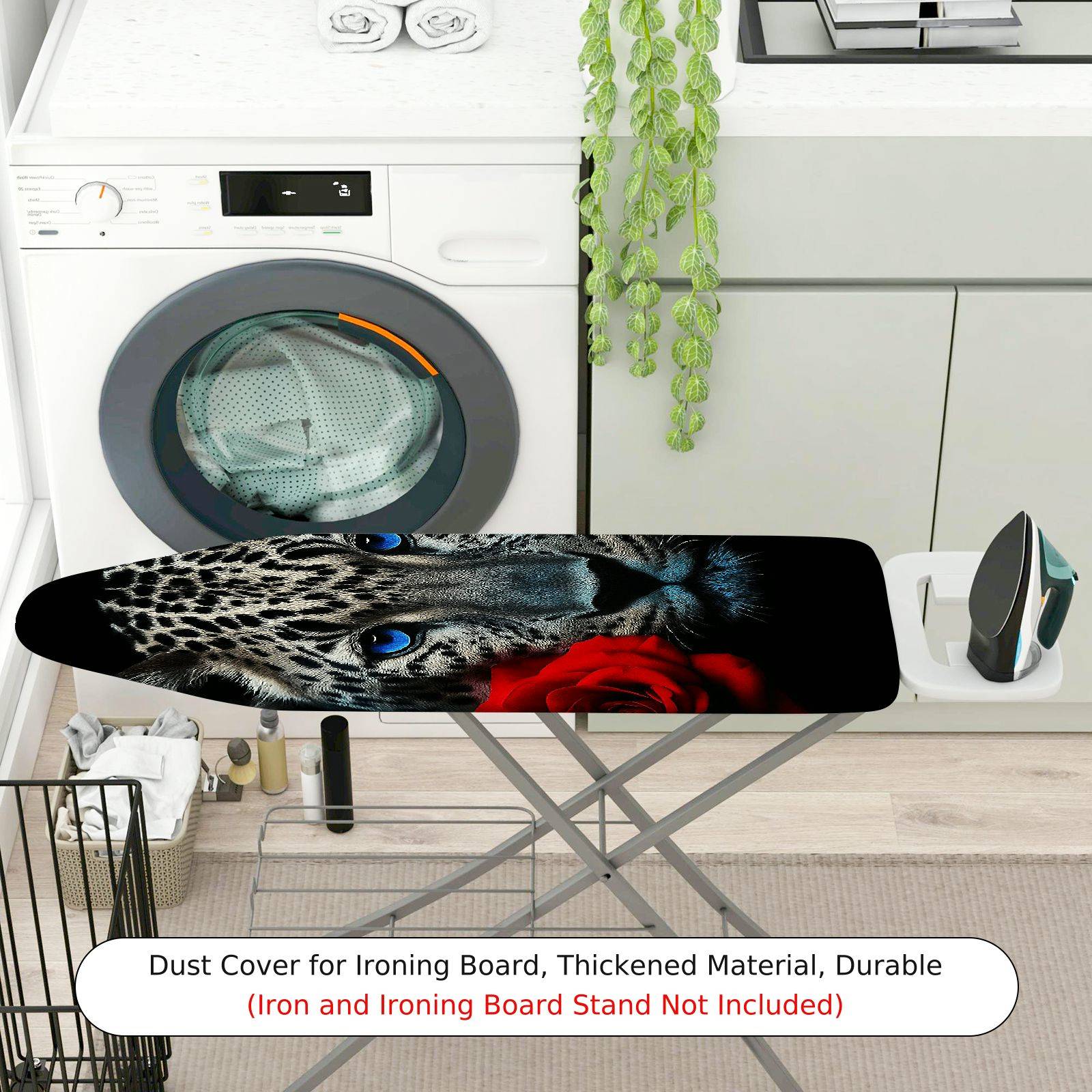 1-Piece Leopard Rose Animal  Ironing Board Cover, Universal Size, Without Board