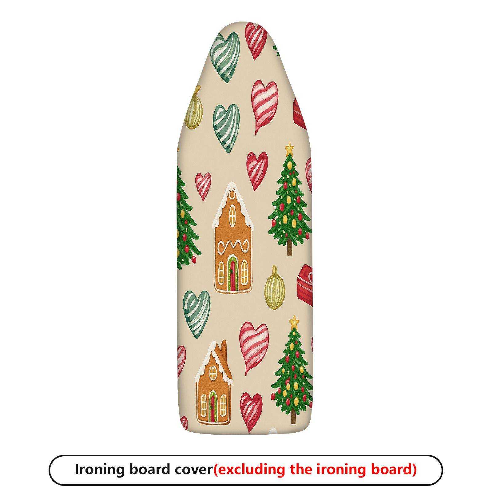 1-Piece Christmas Heart Tree  Ironing Board Cover, Universal Size, Without Board