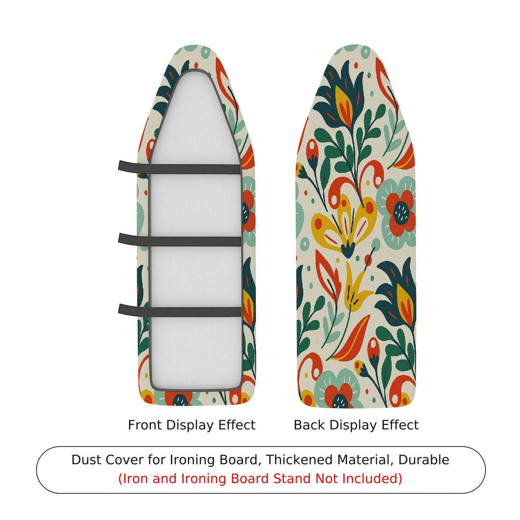 1-Piece Floral Pattern Colorful Abstract Art  Ironing Board Cover, Universal Size, Without Board