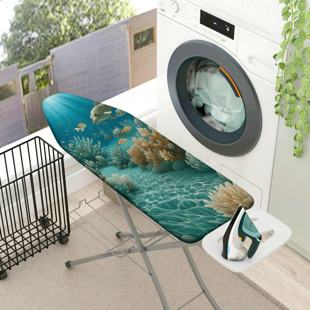 1-Piece Coral Sea Ocean Marine  Ironing Board Cover, Universal Size, Without Board