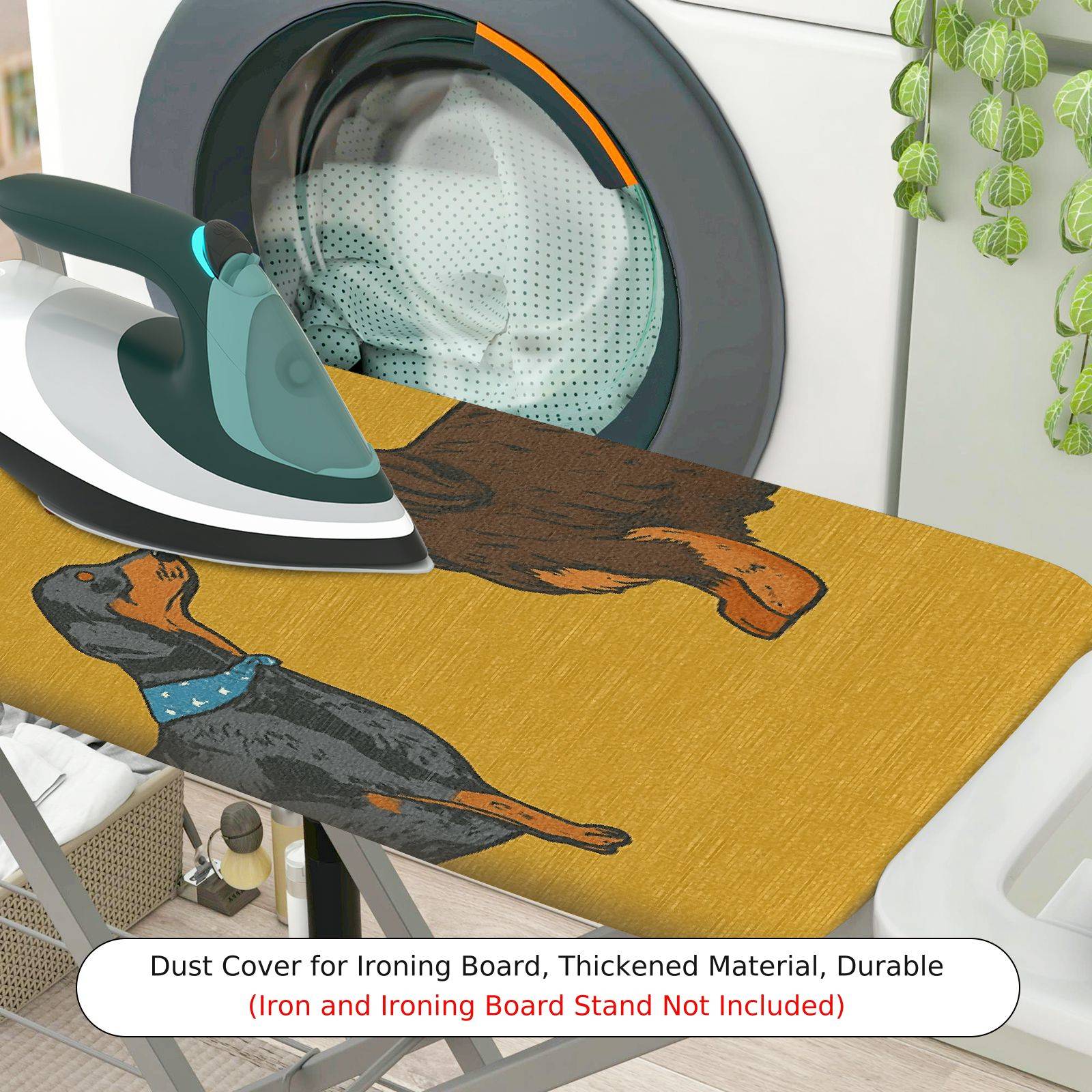 1-Piece Dog Love Sausage Animal  Ironing Board Cover, Universal Size, Without Board