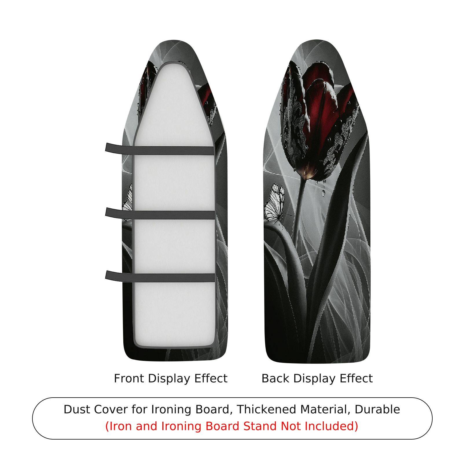 1-Piece Elegant Floral Butterfly  Ironing Board Cover, Universal Size, Without Board