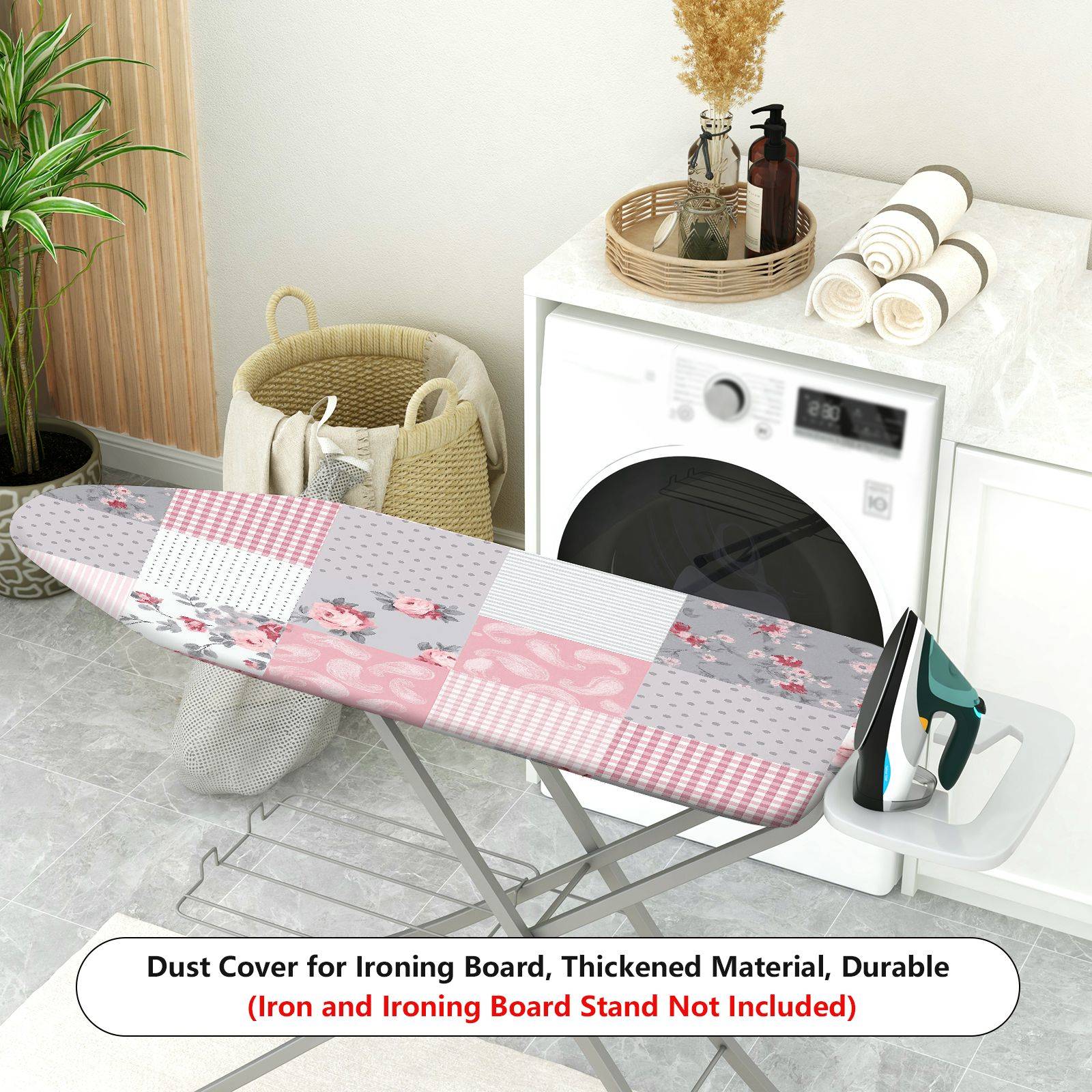 1-Piece Floral Patchwork Retro Romantic  Ironing Board Cover, Universal Size, Without Board