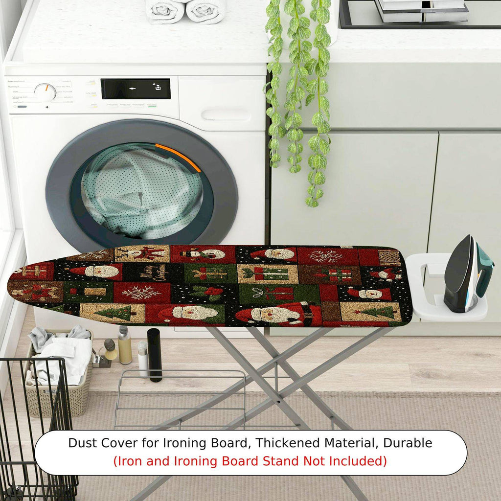 1-Piece Santa Christmas Pattern Holiday  Ironing Board Cover, Universal Size, Without Board