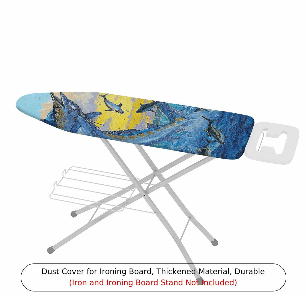1-Piece Fish Ocean Blue  Ironing Board Cover, Universal Size, Without Board