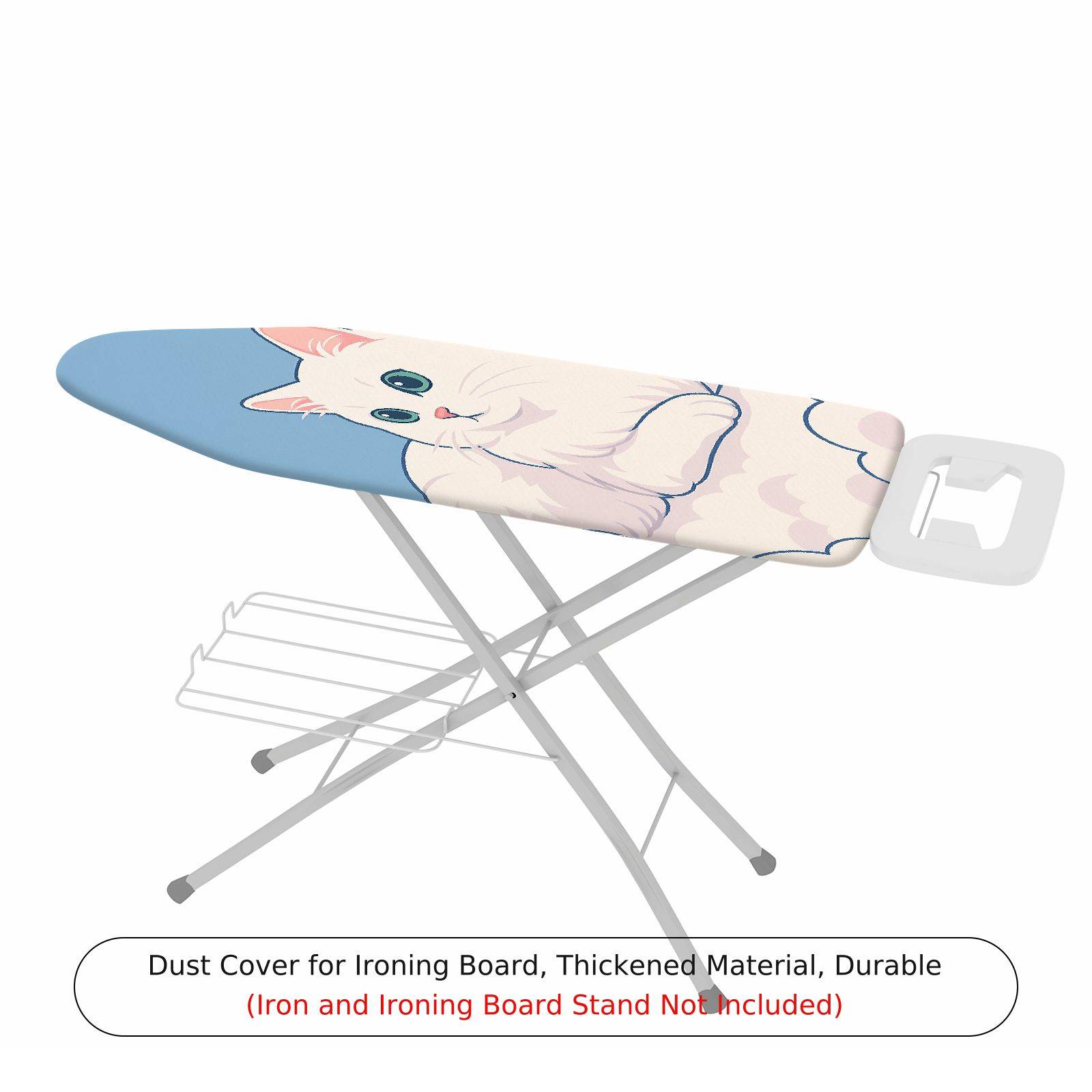 1-Piece Cute Cat Blue Animal  Ironing Board Cover, Universal Size, Without Board