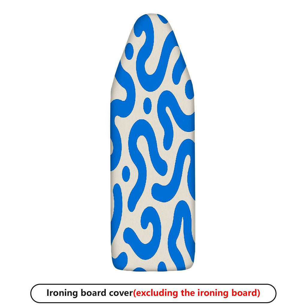 1-Piece Abstract Blue Wave Pattern Modern Design  Ironing Board Cover, Universal Size, Without Board