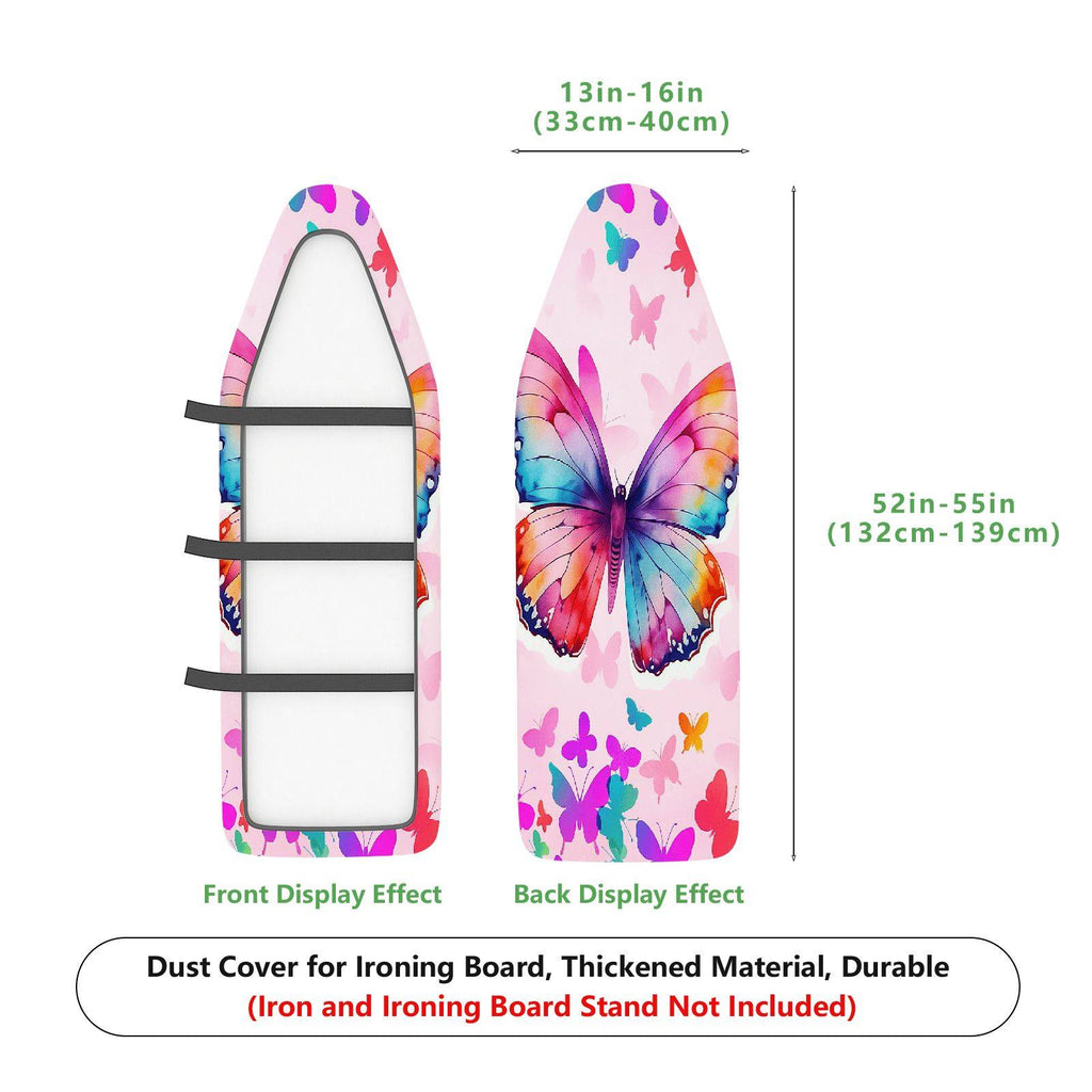 1-Piece butterfly pink colorful  Ironing Board Cover, Universal Size, Without Board
