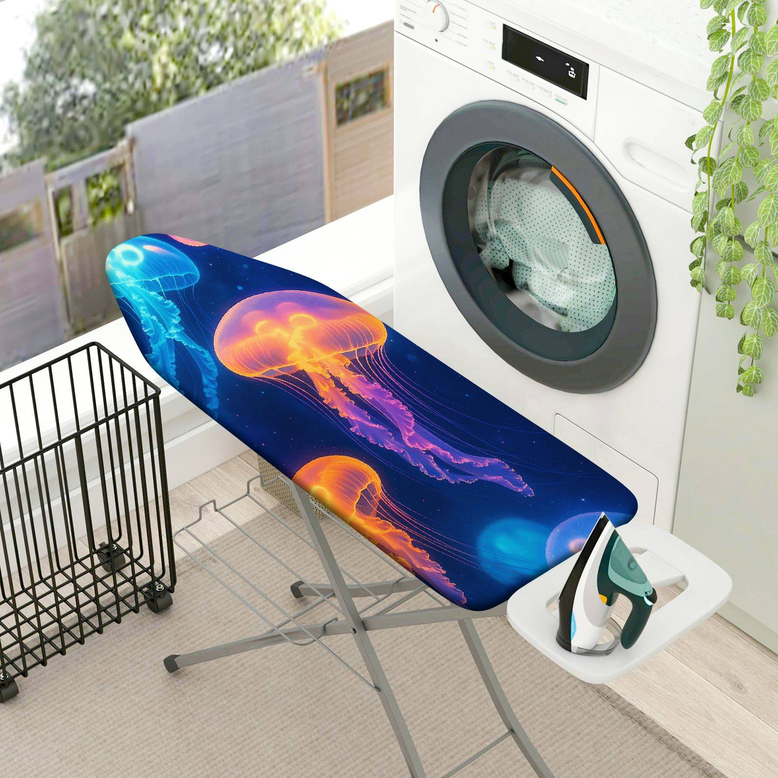 1-Piece Jellyfish Ocean Sea  Ironing Board Cover, Universal Size, Without Board