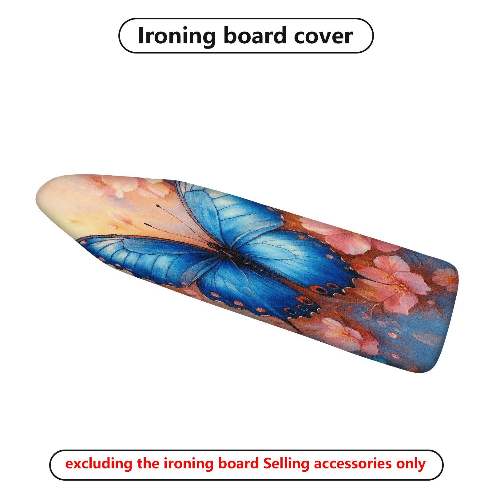 1-Piece Butterfly Floral Pink  Ironing Board Cover, Universal Size, Without Board