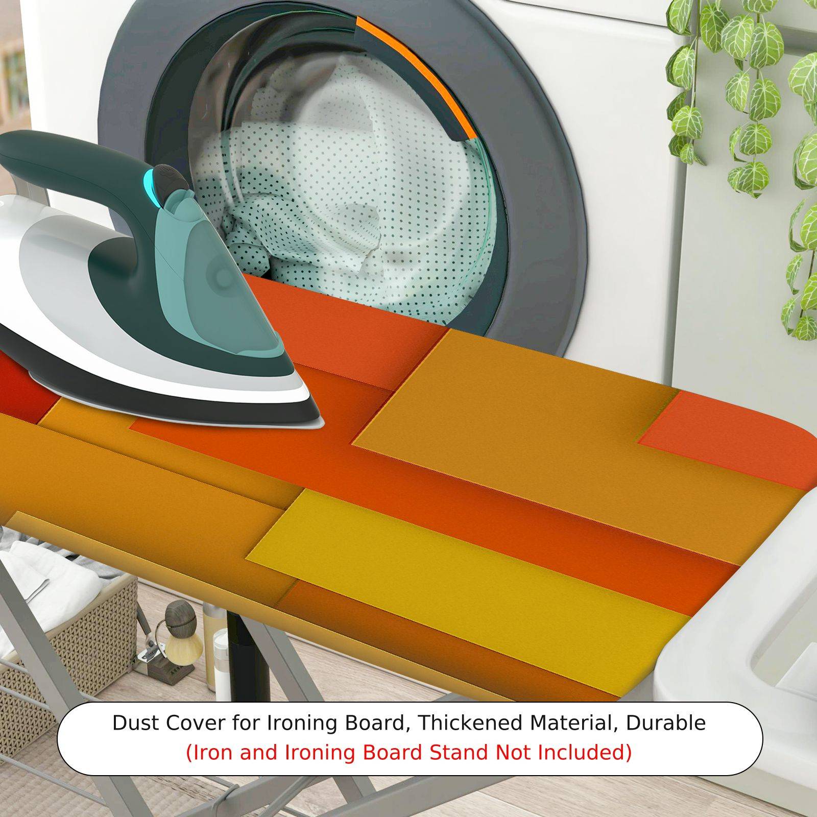 1-Piece Geometric Abstract Colorful  Ironing Board Cover, Universal Size, Without Board