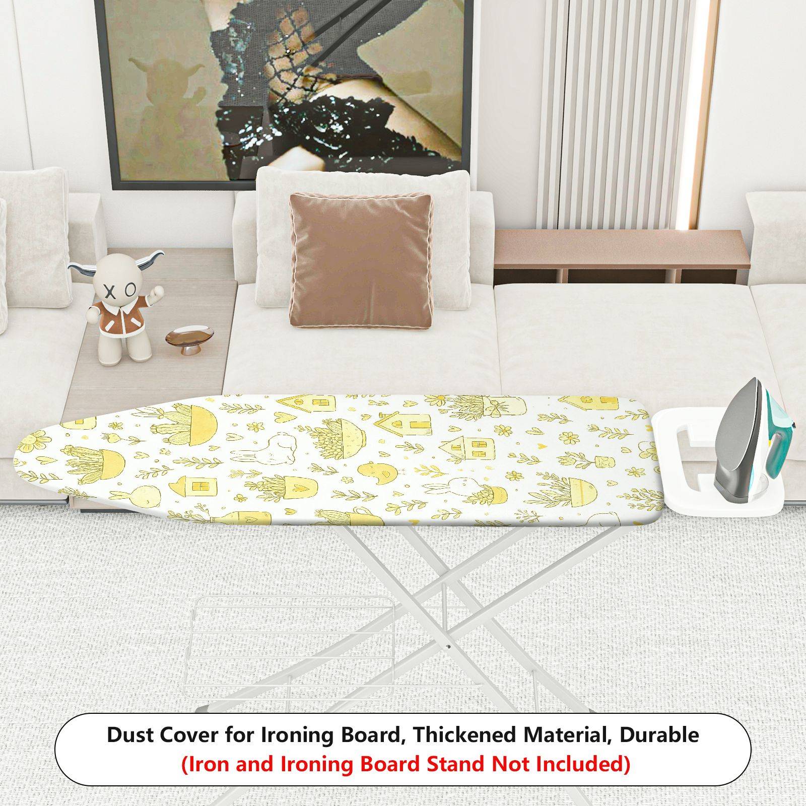 1-Piece Cute Animal Floral Nature  Ironing Board Cover, Universal Size, Without Board