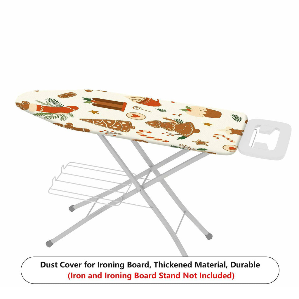 1-Piece Christmas Gingerbread Candy Cane  Ironing Board Cover, Universal Size, Without Board