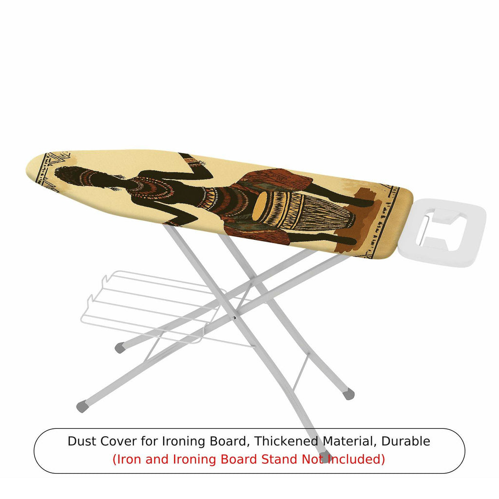 1-Piece African Tribal Art Ethnic Woman Drum  Ironing Board Cover, Universal Size, Without Board