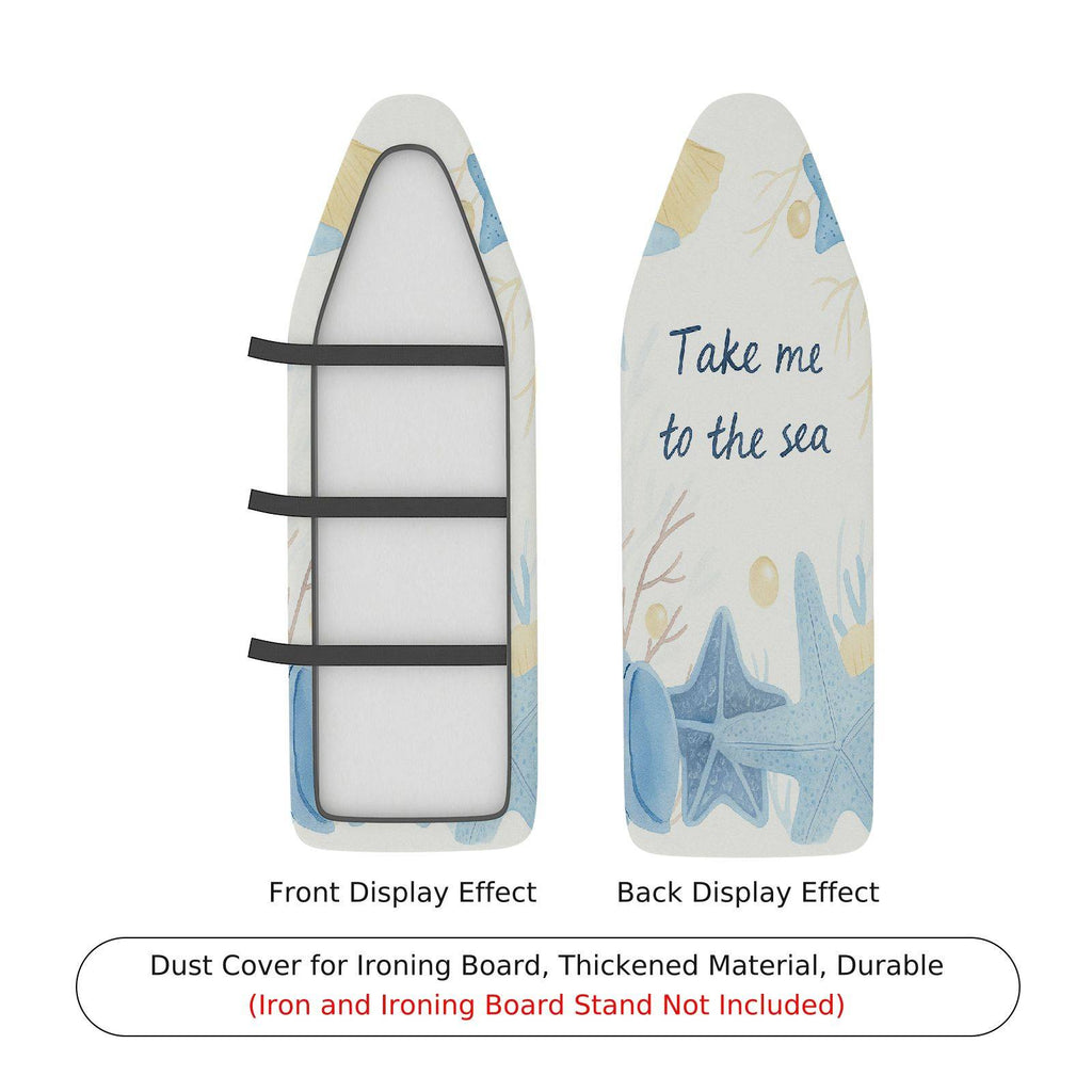 1-Piece Ocean Starfish Shell  Ironing Board Cover, Universal Size, Without Board