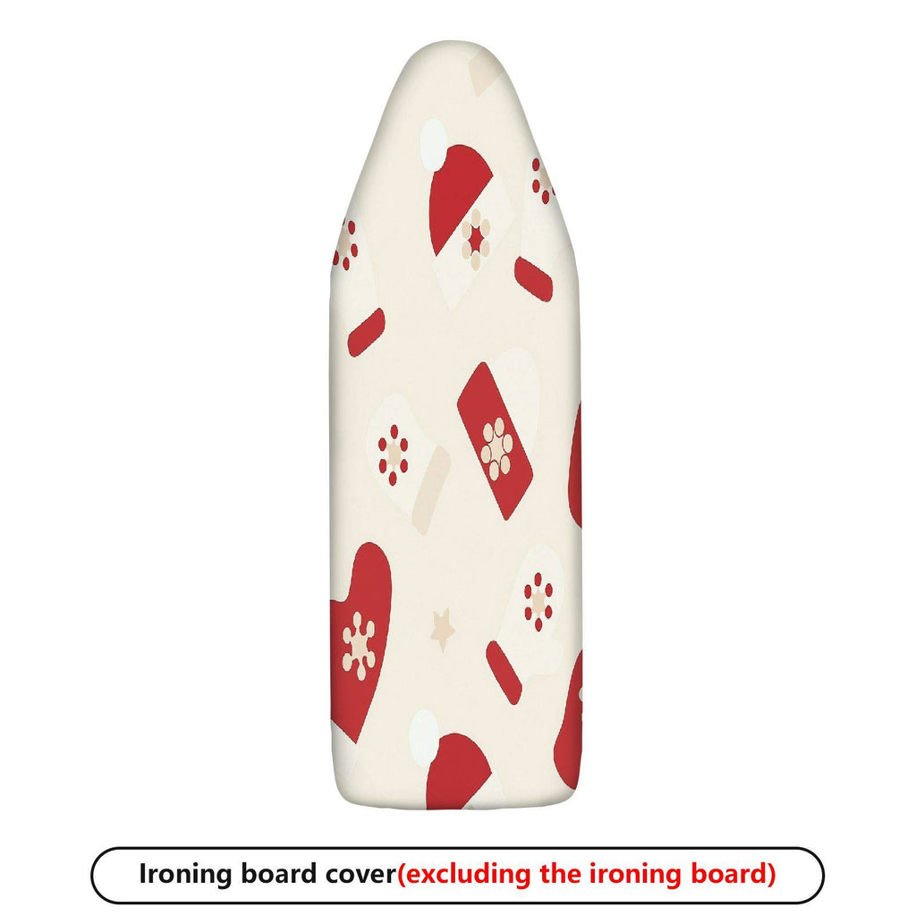 1-Piece Christmas Red White Pattern Santa Hat  Ironing Board Cover, Universal Size, Without Board