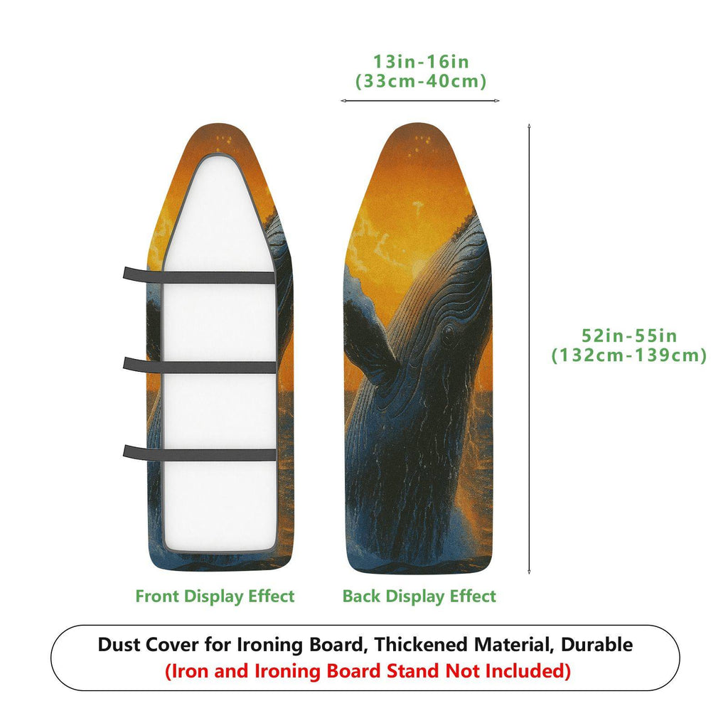 1-Piece Whale Ocean Sunset  Ironing Board Cover, Universal Size, Without Board