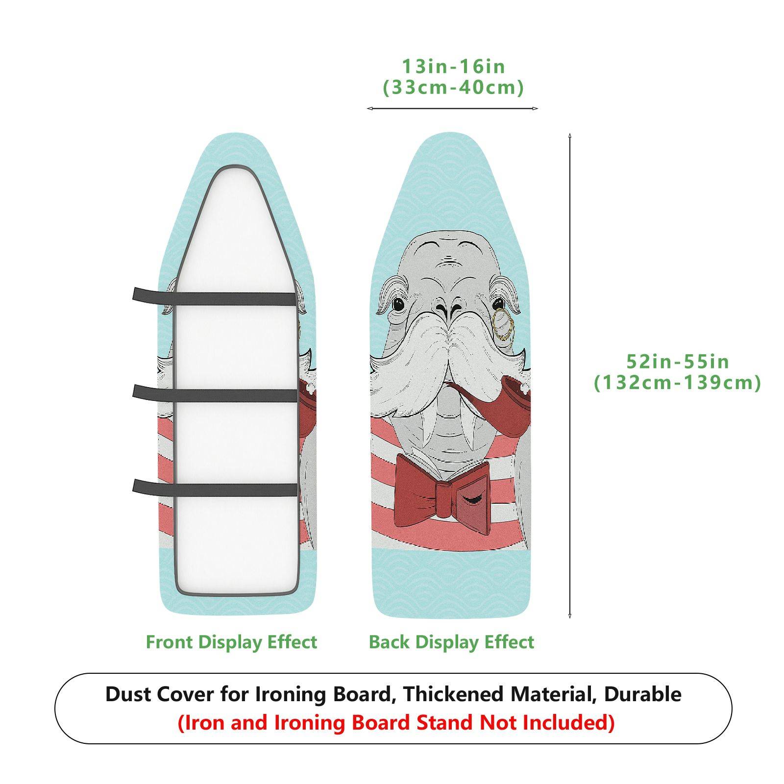 1-Piece Christmas Santa Claus  Ironing Board Cover, Universal Size, Without Board