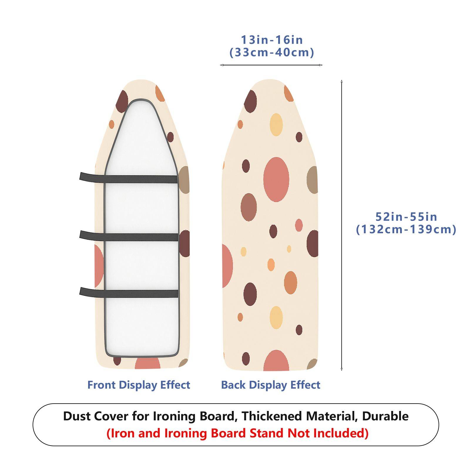 1-Piece Polka Dot Geometric Retro  Ironing Board Cover, Universal Size, Without Board