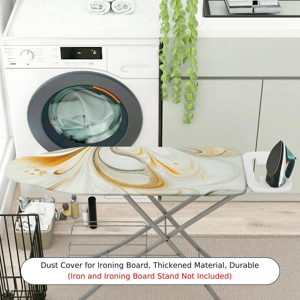 1-Piece Abstract Swirl Pattern Orange  Ironing Board Cover, Universal Size, Without Board