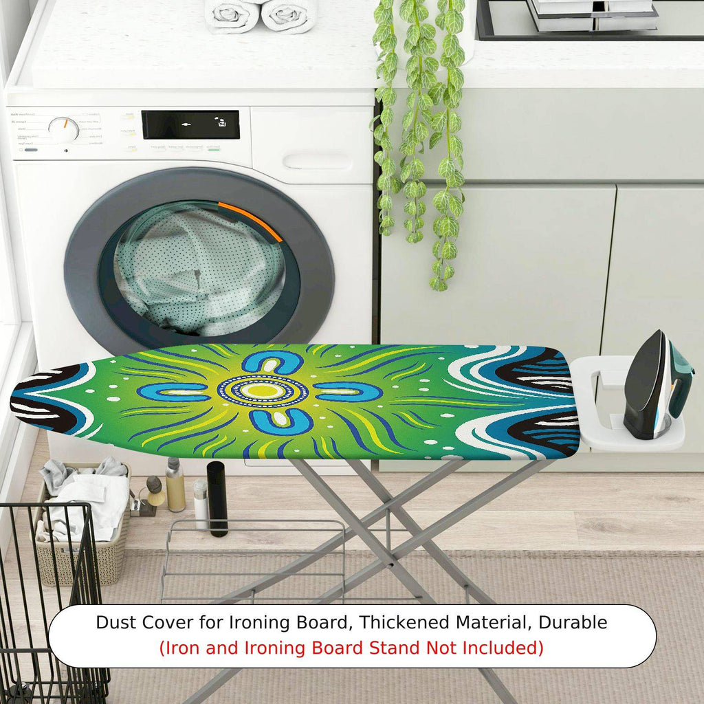 1-Piece Abstract Floral Geometric  Ironing Board Cover, Universal Size, Without Board