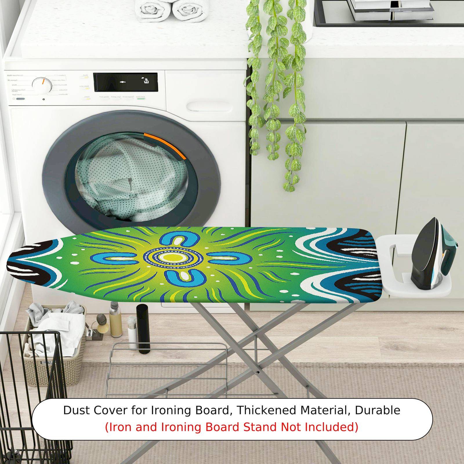 1-Piece Abstract Floral Geometric  Ironing Board Cover, Universal Size, Without Board