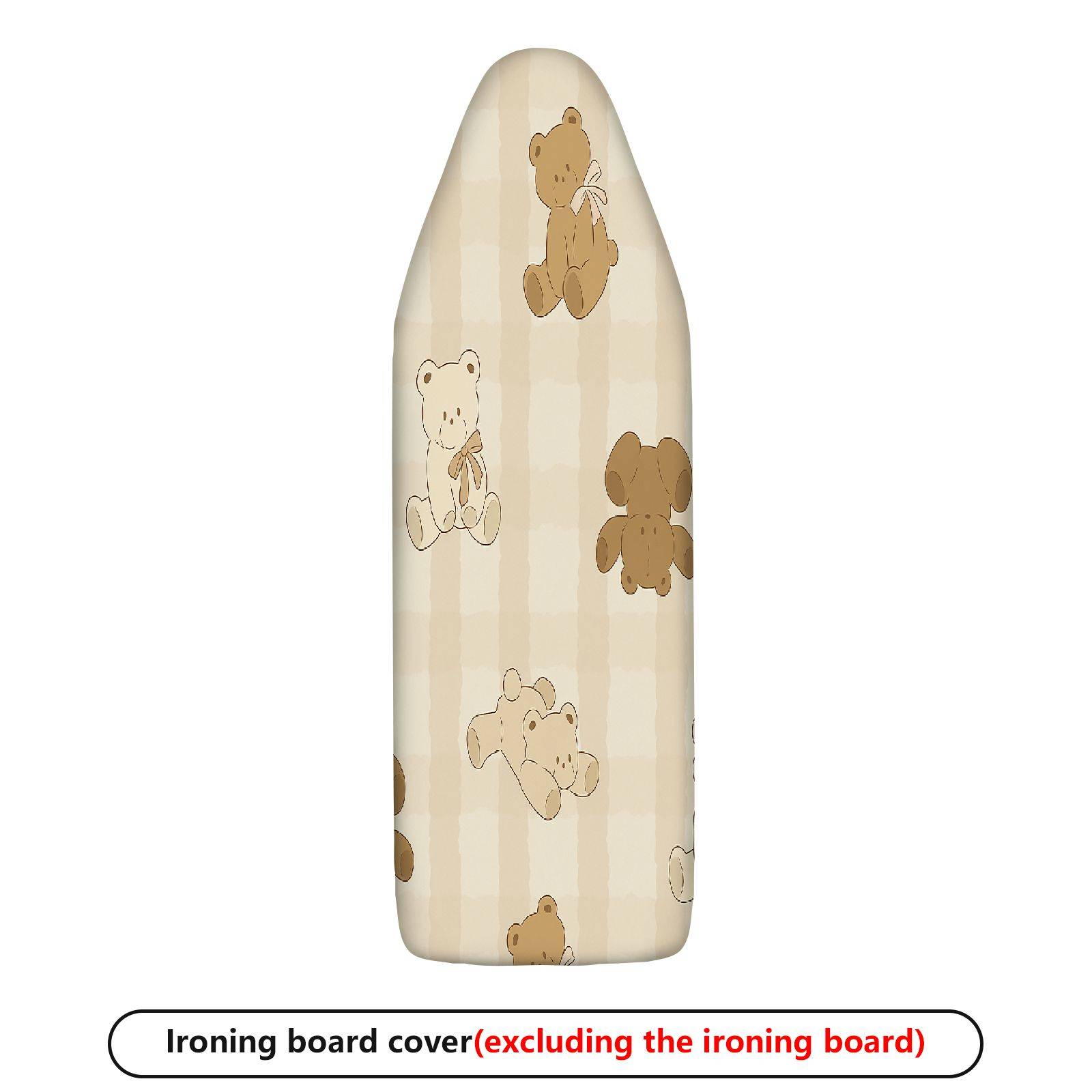 1-Piece Teddy Brown Beige  Ironing Board Cover, Universal Size, Without Board