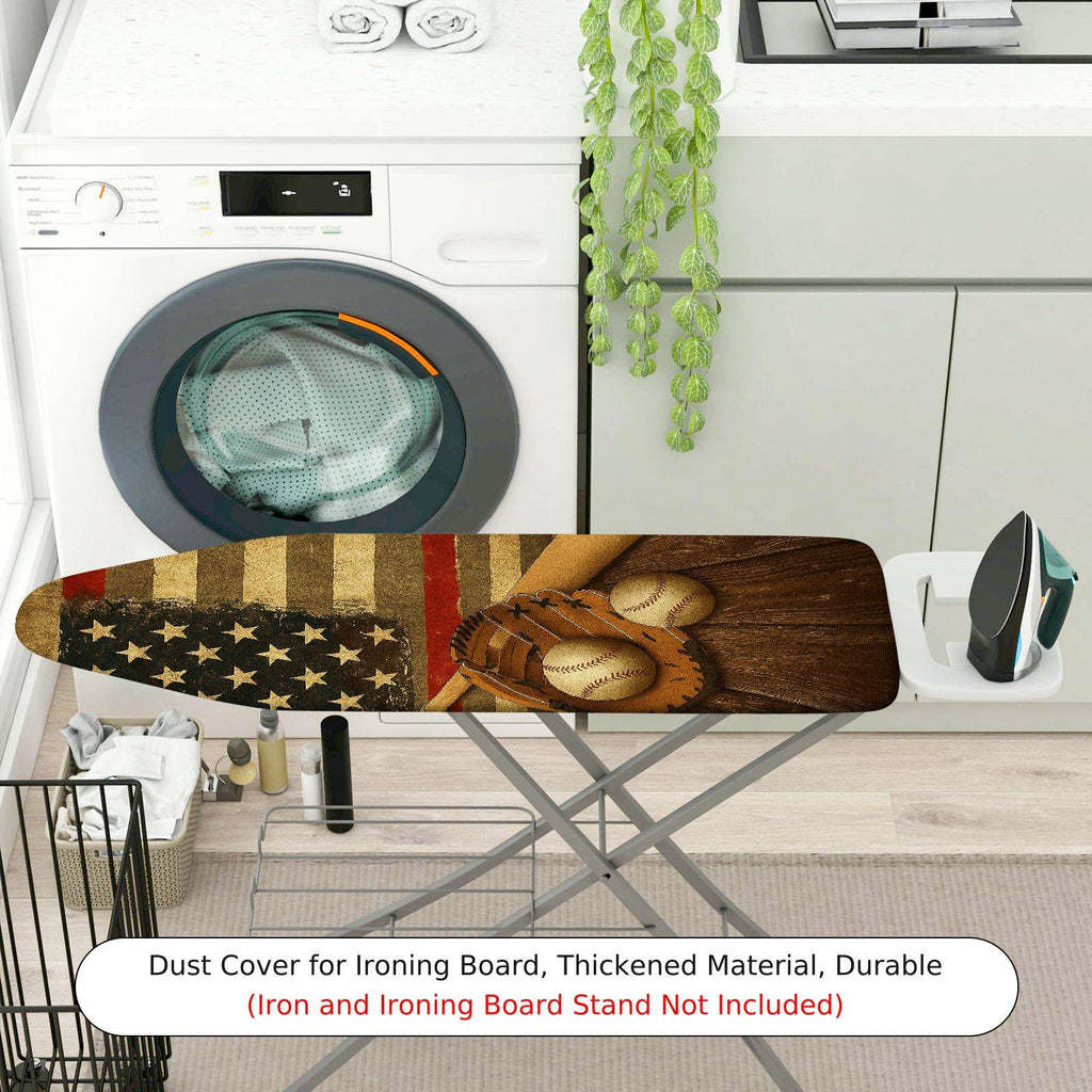 1-Piece American Flag Baseball Glove Sports  Ironing Board Cover, Universal Size, Without Board