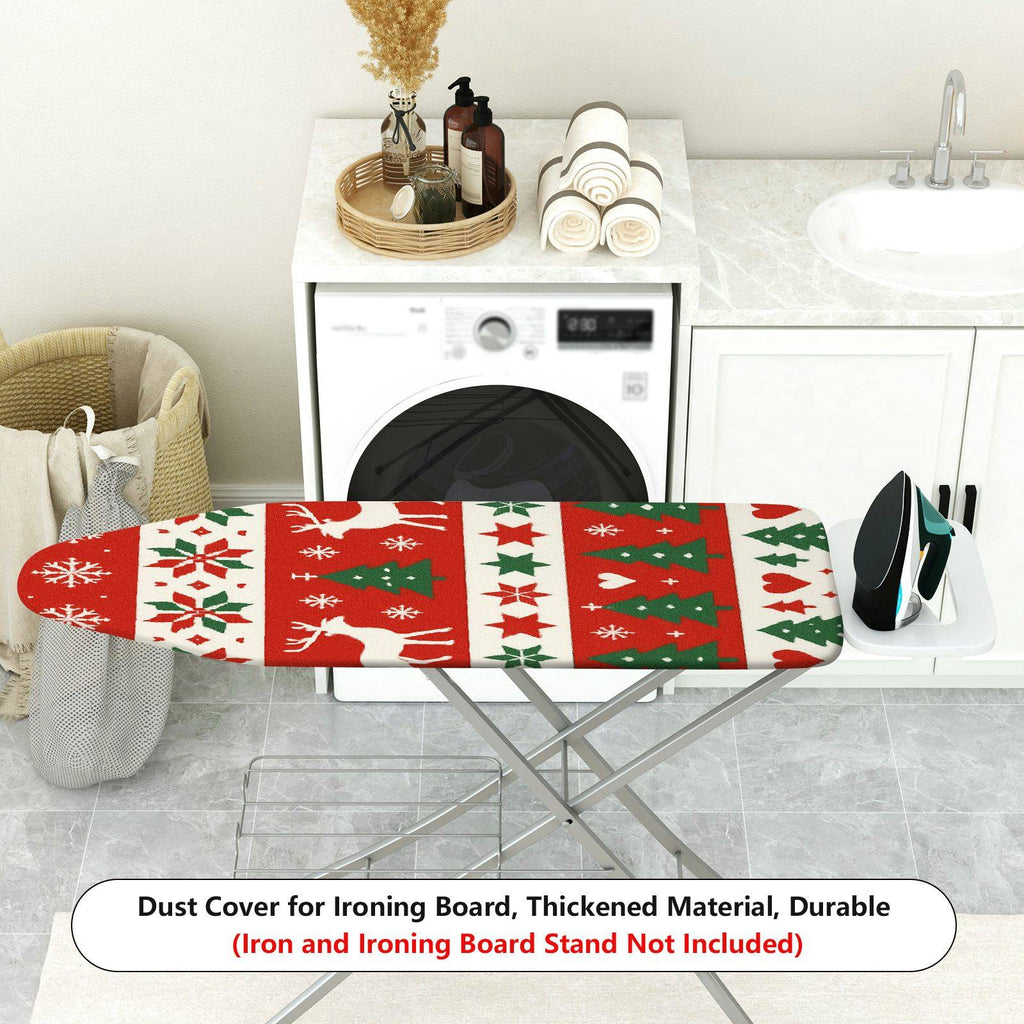1-Piece Christmas Reindeer Snowflake  Ironing Board Cover, Universal Size, Without Board