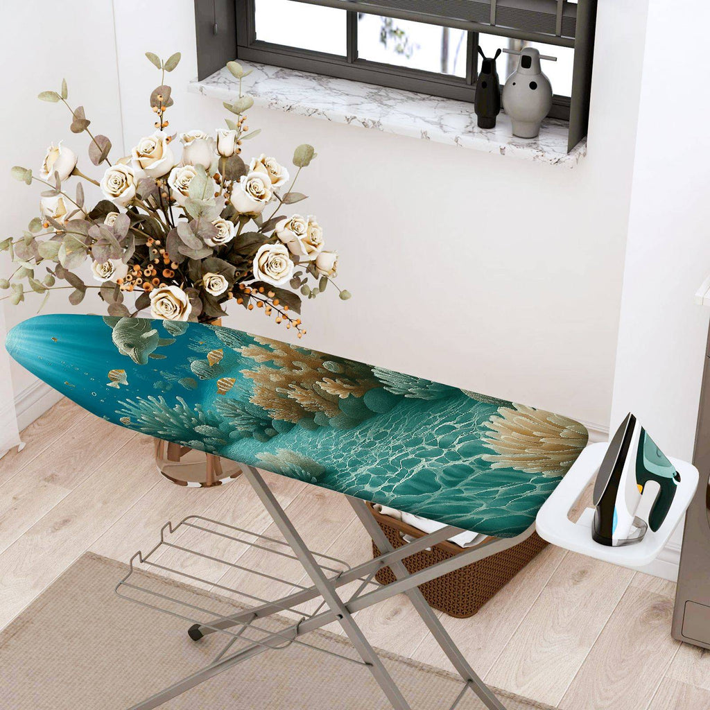 1-Piece Coral Sea Ocean Marine  Ironing Board Cover, Universal Size, Without Board