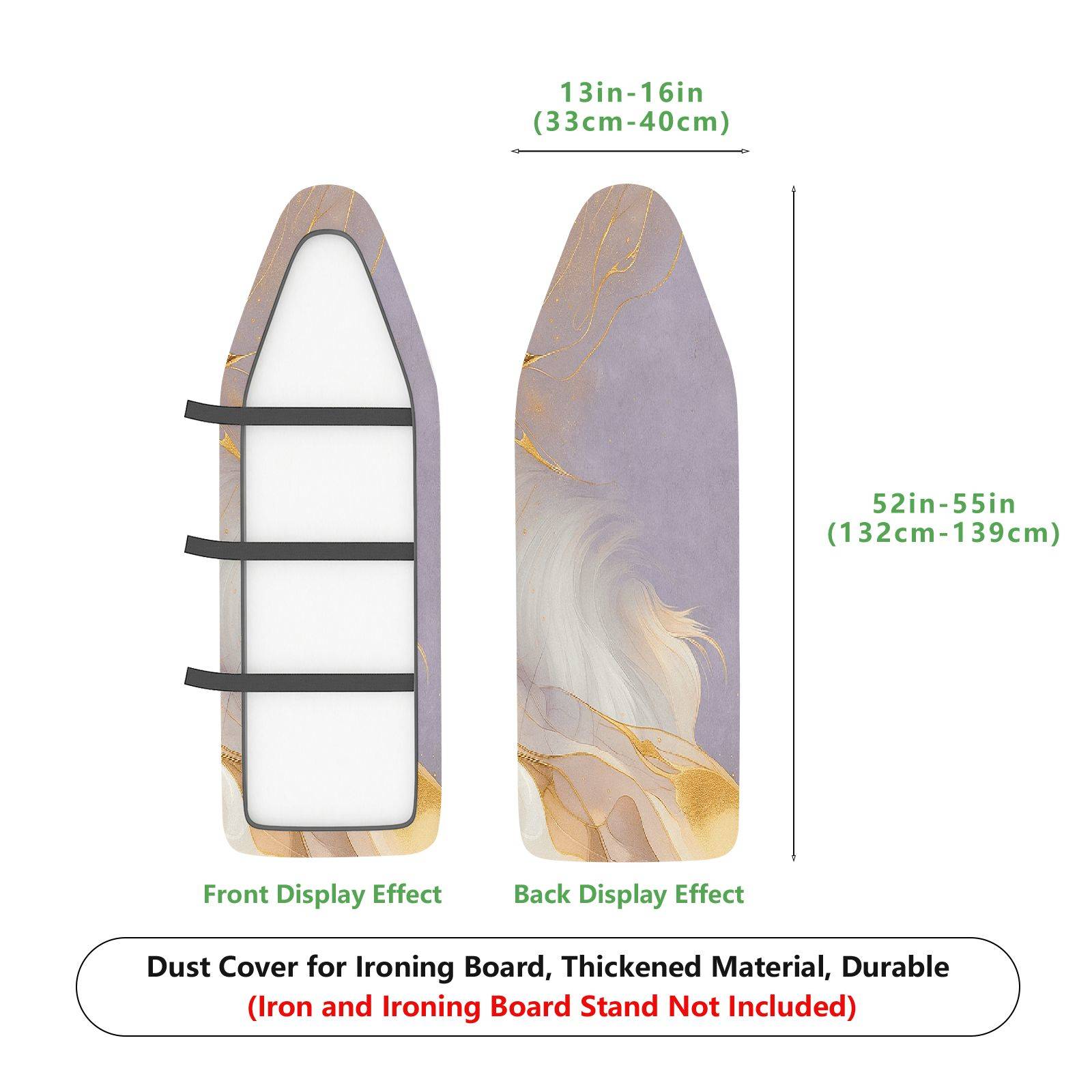 1-Piece Abstract Art Marble Luxury  Ironing Board Cover, Universal Size, Without Board