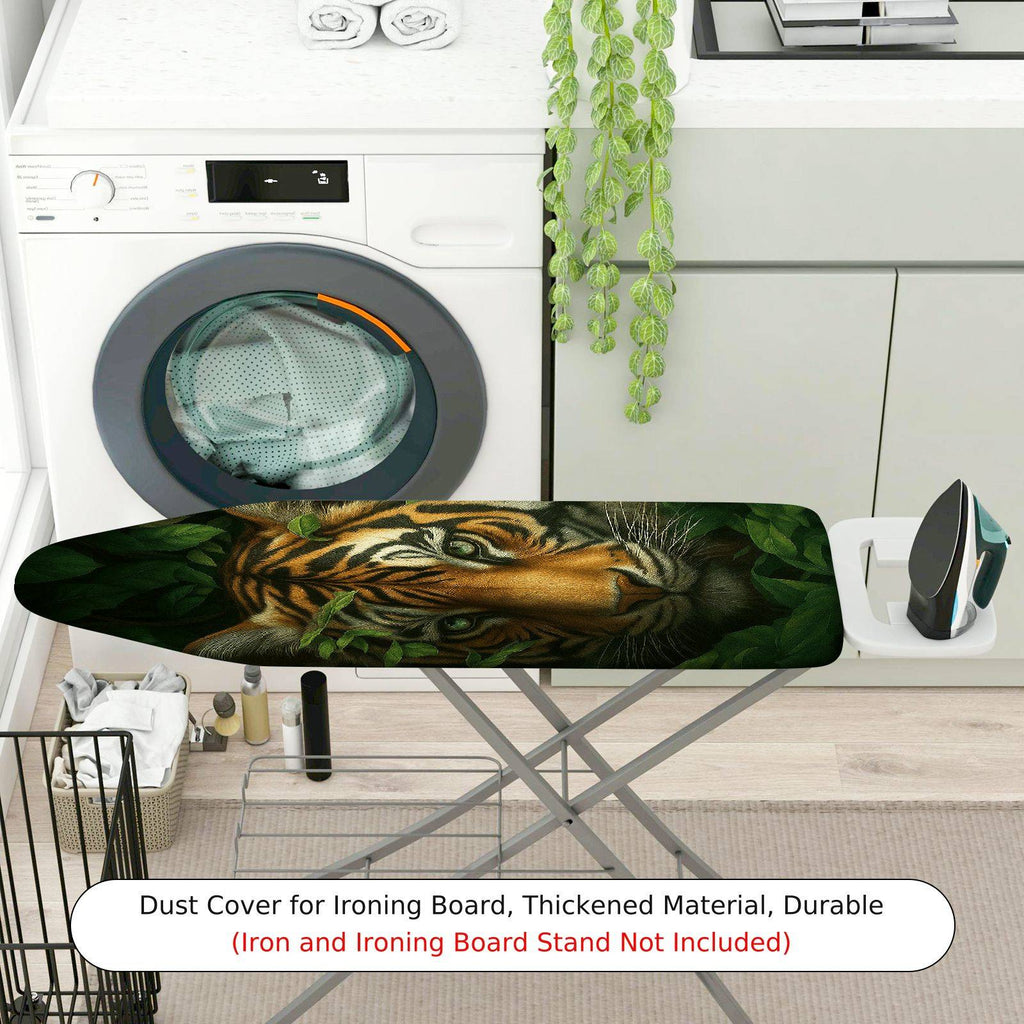 1-Piece Jungle Tiger Animal Artwork  Ironing Board Cover, Universal Size, Without Board